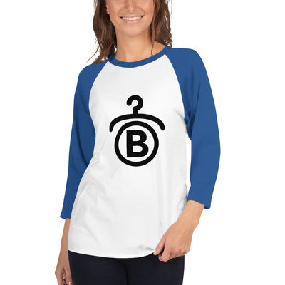 Women  boldhanger 3/4 sleeve raglan shirt