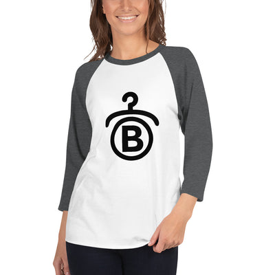 Women  boldhanger 3/4 sleeve raglan shirt