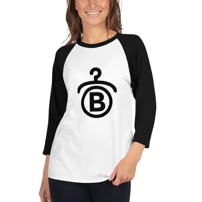 Women  boldhanger 3/4 sleeve raglan shirt